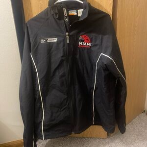 Nike Bauer Black Miami RedHawks Ice Hockey Windbreaker